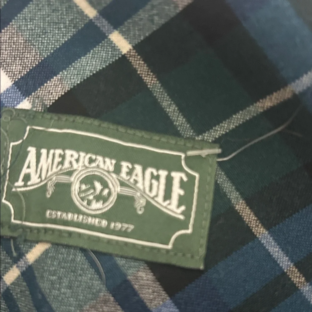 American Eagle Outfitters Plaid Mini Skirt - Blue and Green - Picture 8 of 8